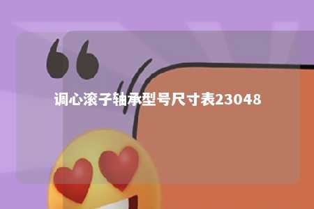 调心滚子轴承型号尺寸表23048 